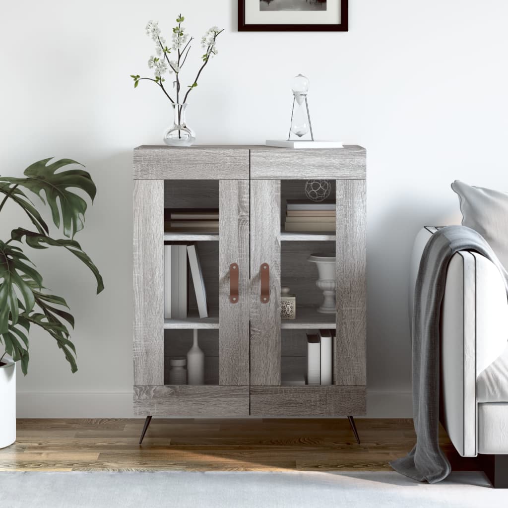 vidaXL Credenza Grigio Sonoma 69,5x34x90 cm in Legno Multistrato