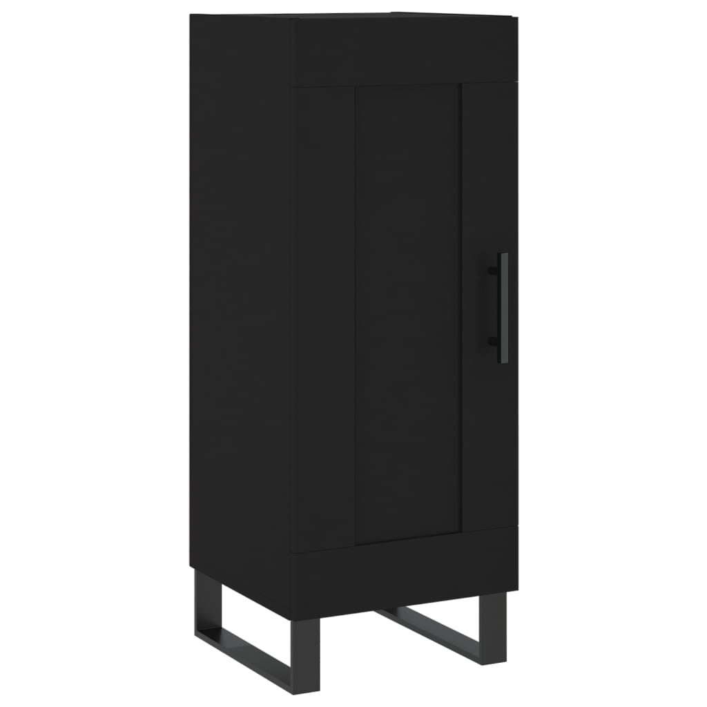 vidaXL Credenza Nero 34,5x34x90 cm in Legno Multistrato