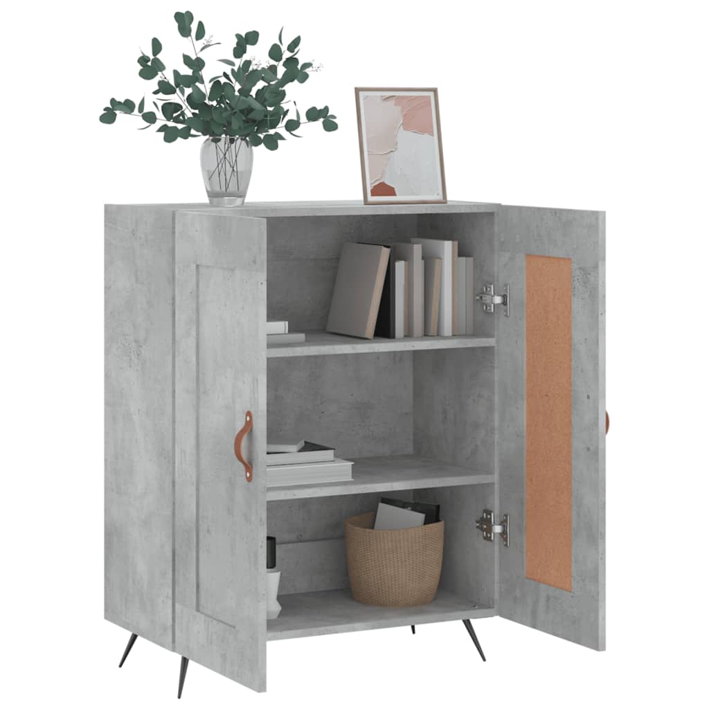 vidaXL Credenza Grigio Cemento 69,5x34x90 cm in Legno Multistrato