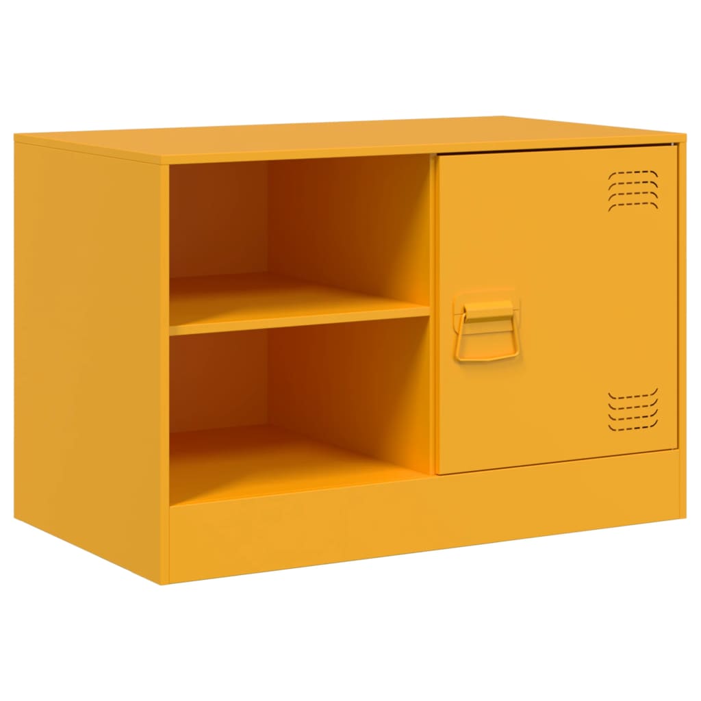 vidaXL Mobili TV 2 pz Giallo Senape 67x39x44 cm in Acciaio