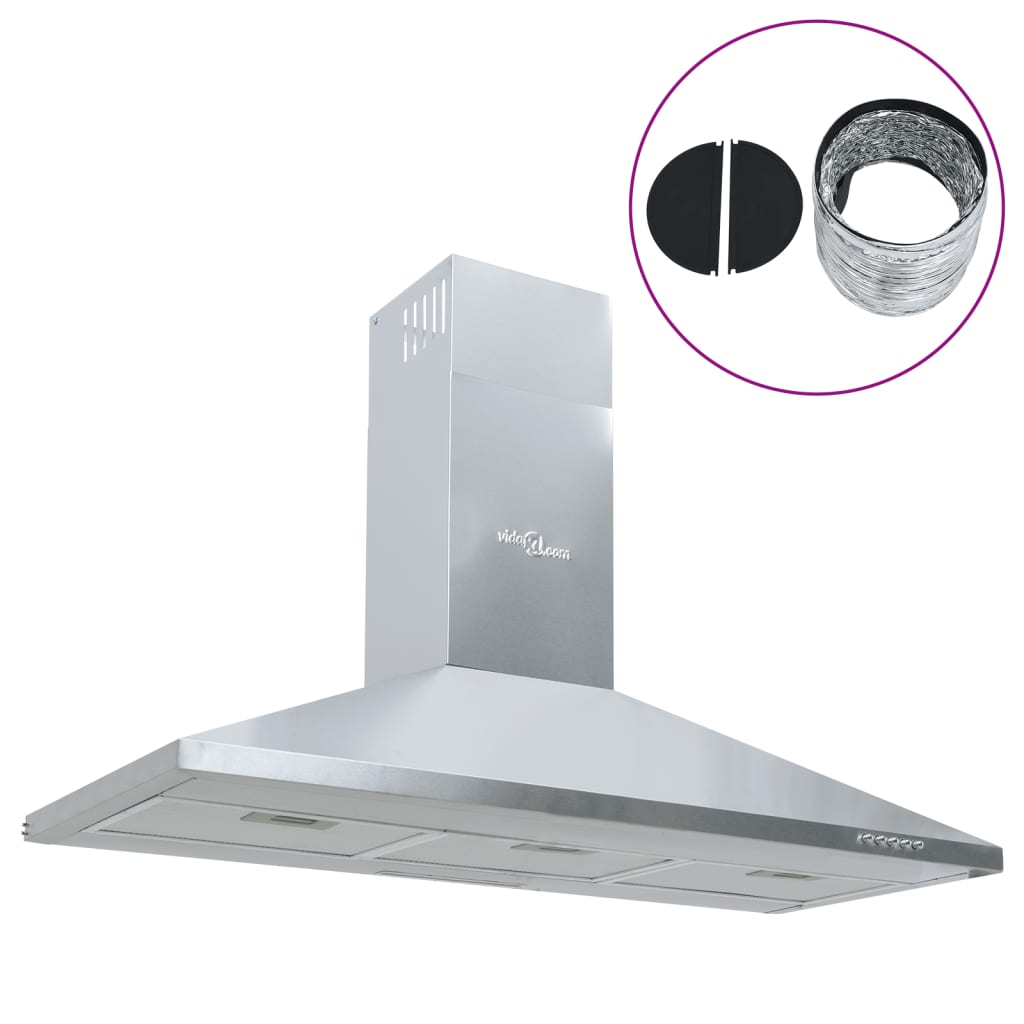 vidaXL Cappa da Cucina 90 cm in Acciaio Inox