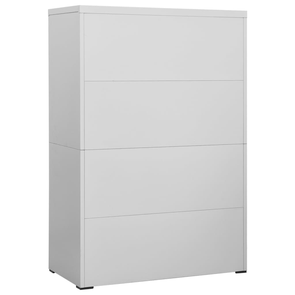 vidaXL Armadio Classificatore Grigio Chiaro 90x46x134 cm in Acciaio