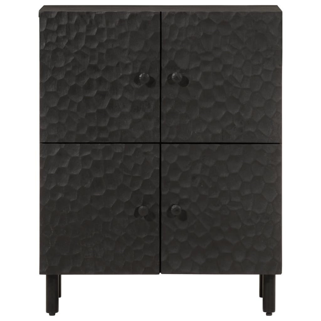 vidaXL Credenza Nera 60x33x75 cm in Legno Massello di Mango