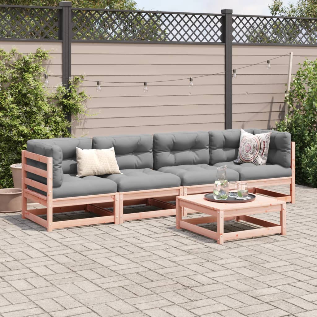 vidaXL Set Divani da Giardino 5 pz in Legno Massello Abete Douglas