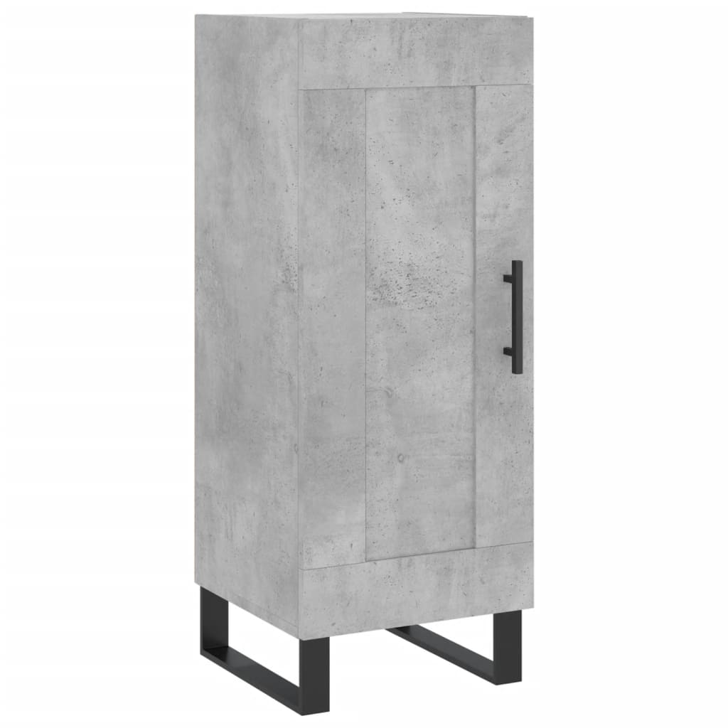 vidaXL Credenza Grigio Cemento 34,5x34x90 cm in Legno Multistrato