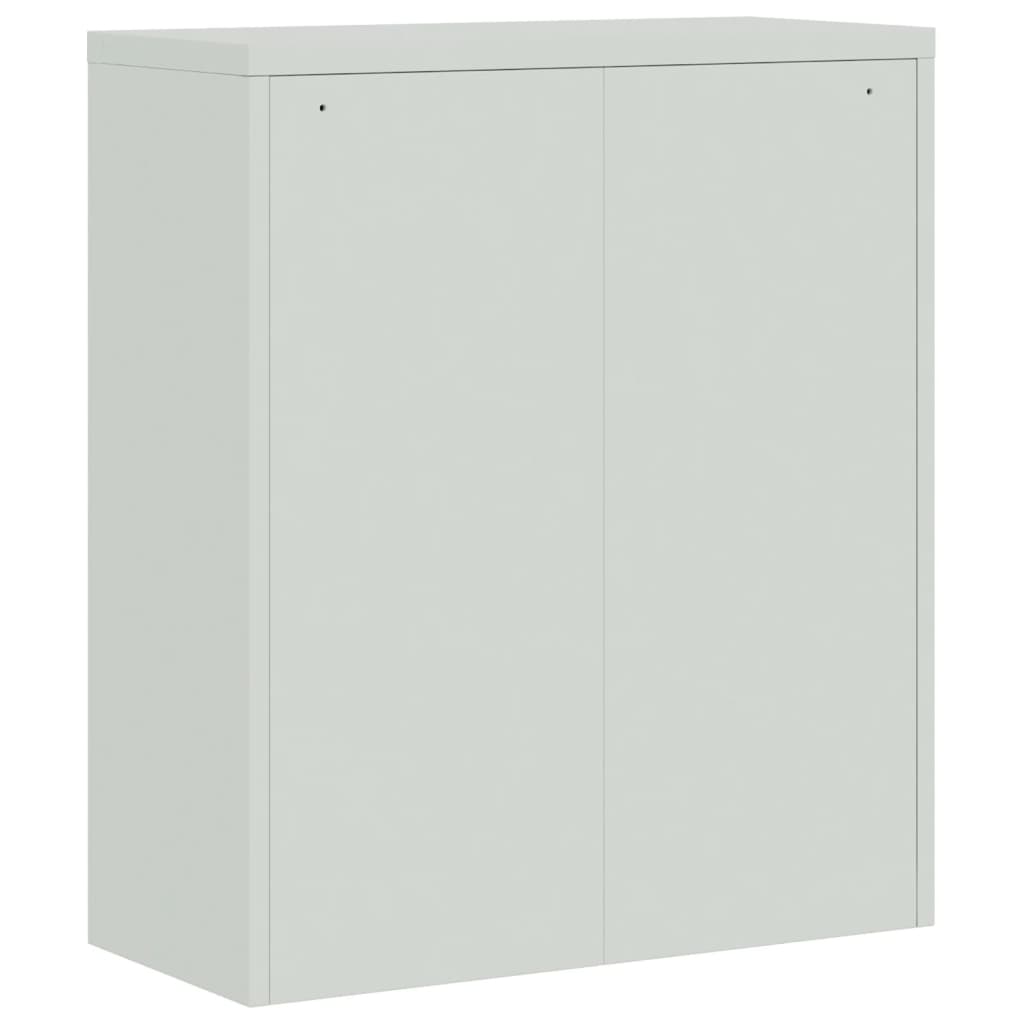 vidaXL Armadio Classificatore Grigio Chiaro 90x40x145 cm in Acciaio