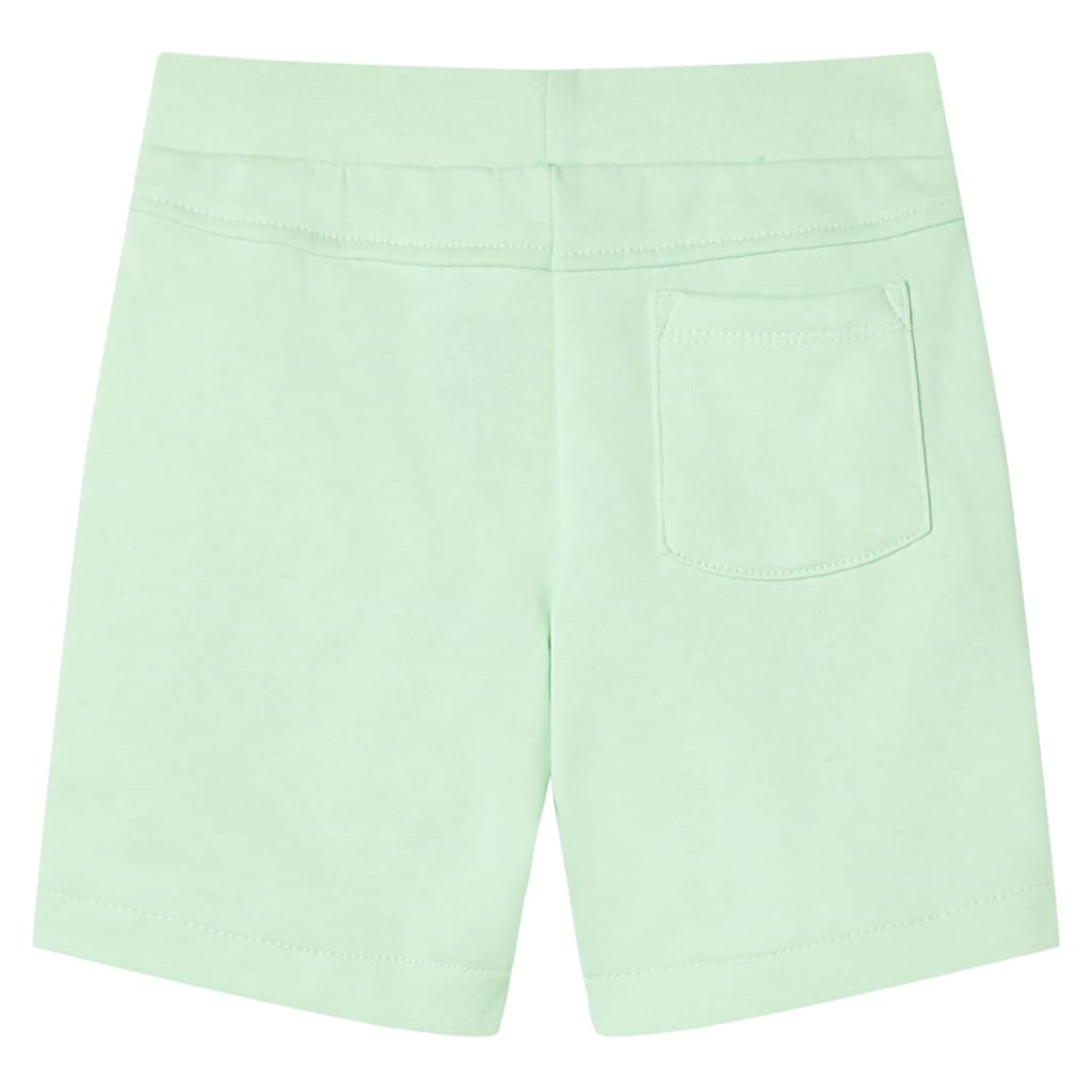 Pantaloncini per Bambini con Coulisse Verde Brillante 128