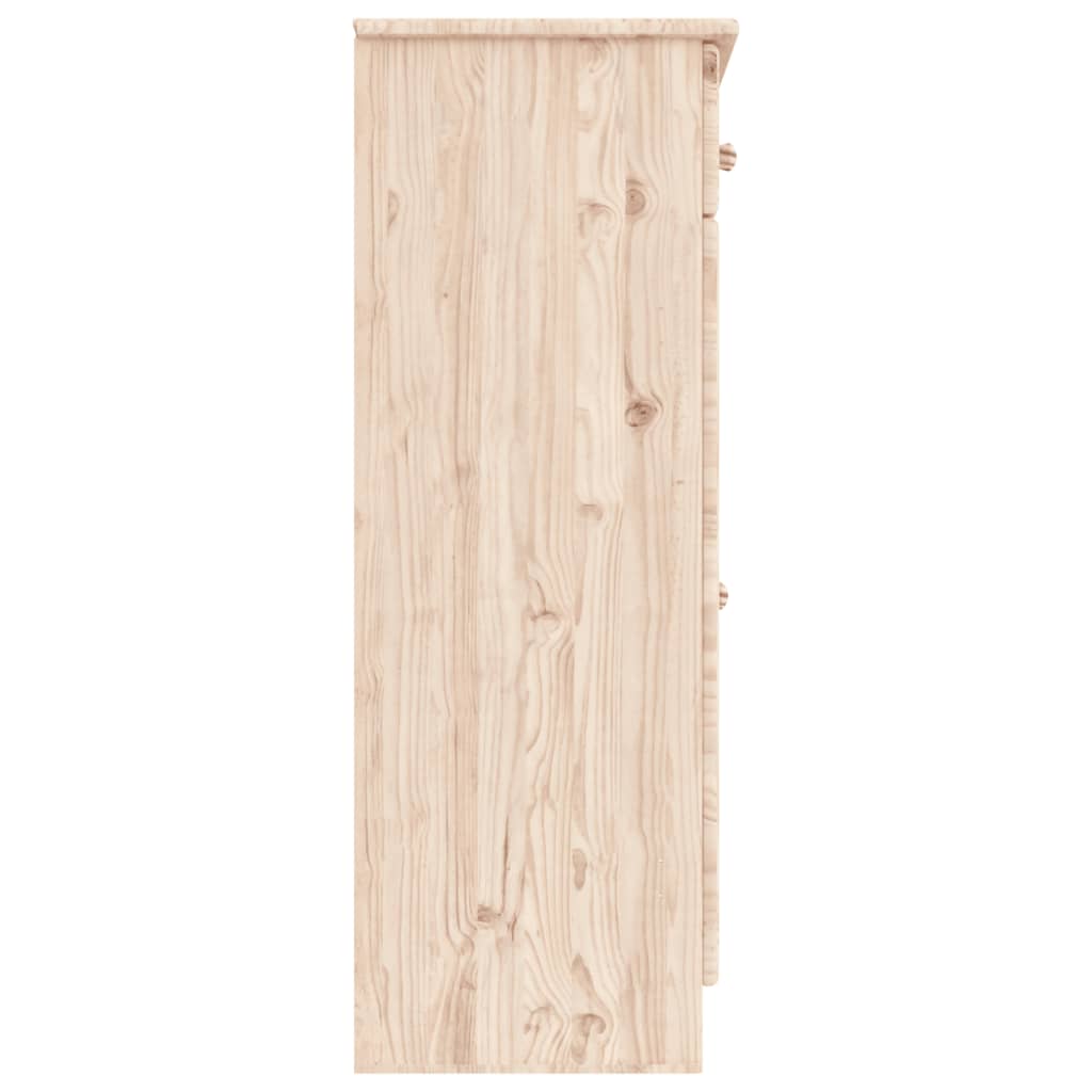 vidaXL Scarpiera ALTA 77x35x96 cm in Legno Massello di Pino