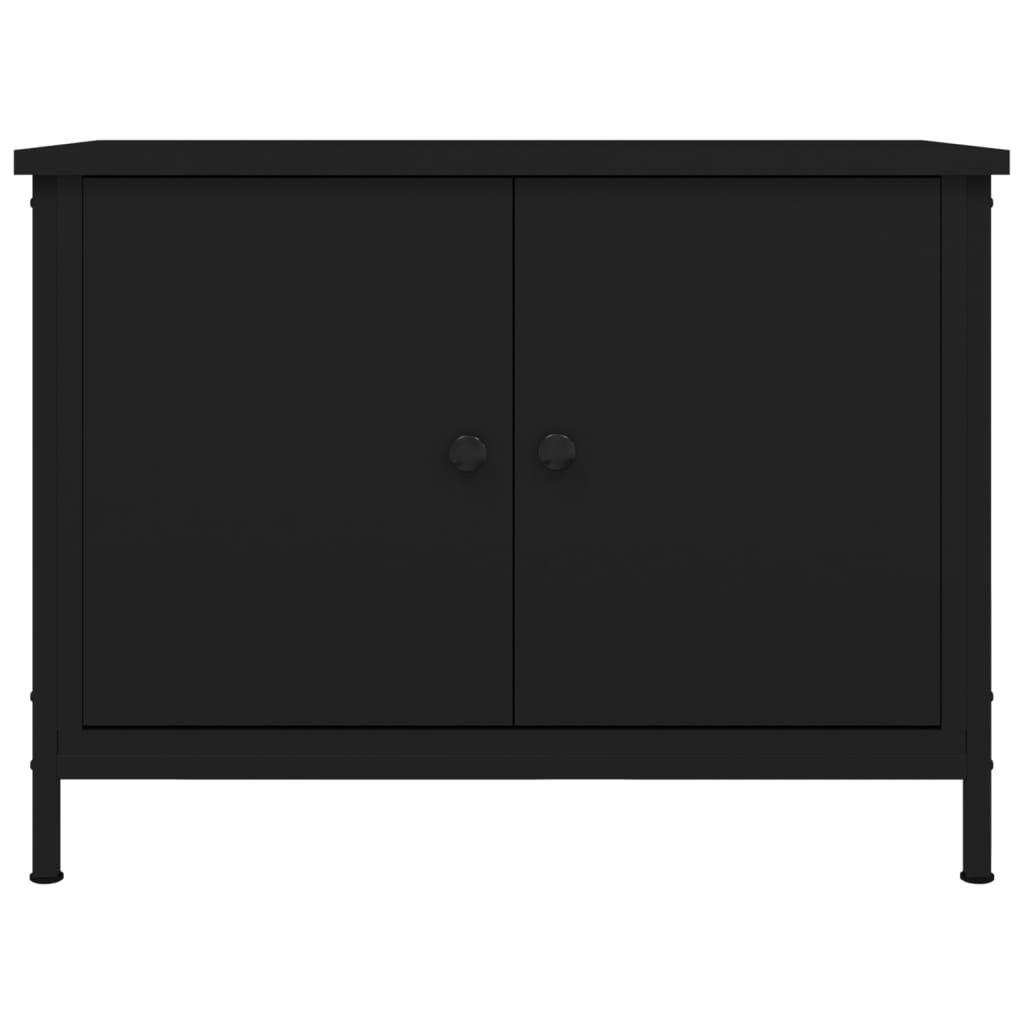 vidaXL Mobile Porta TV con Ante Nero 60x35x45 cm in Legno Multistrato