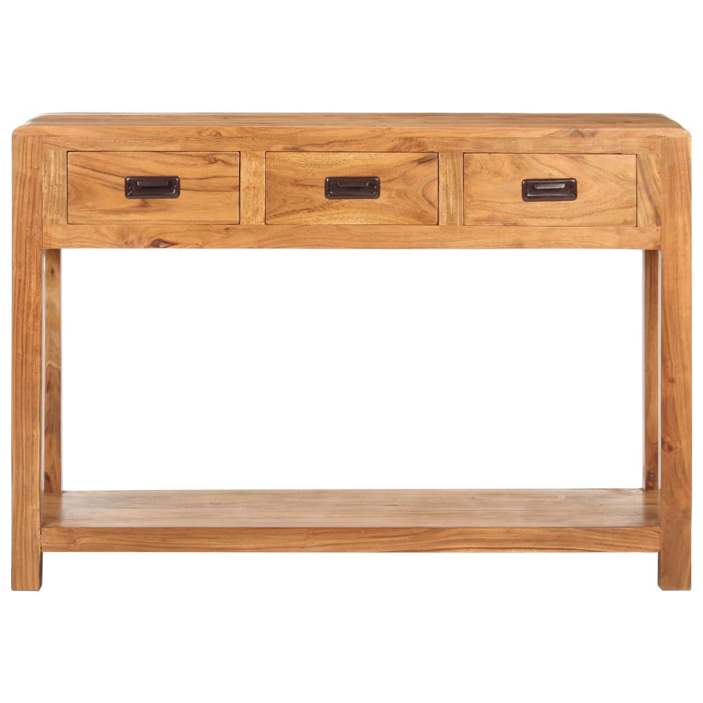 vidaXL Tavolo Consolle 110x40x76 cm Massello Acacia Finitura Ambra