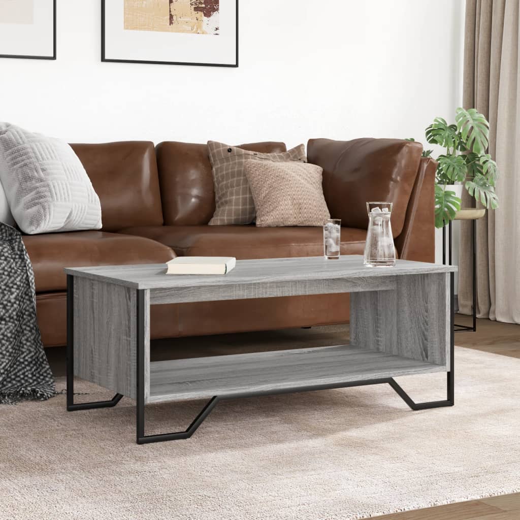 vidaXL Tavolino da Salotto Grigio Sonoma 100x51x40cm Legno Multistrato