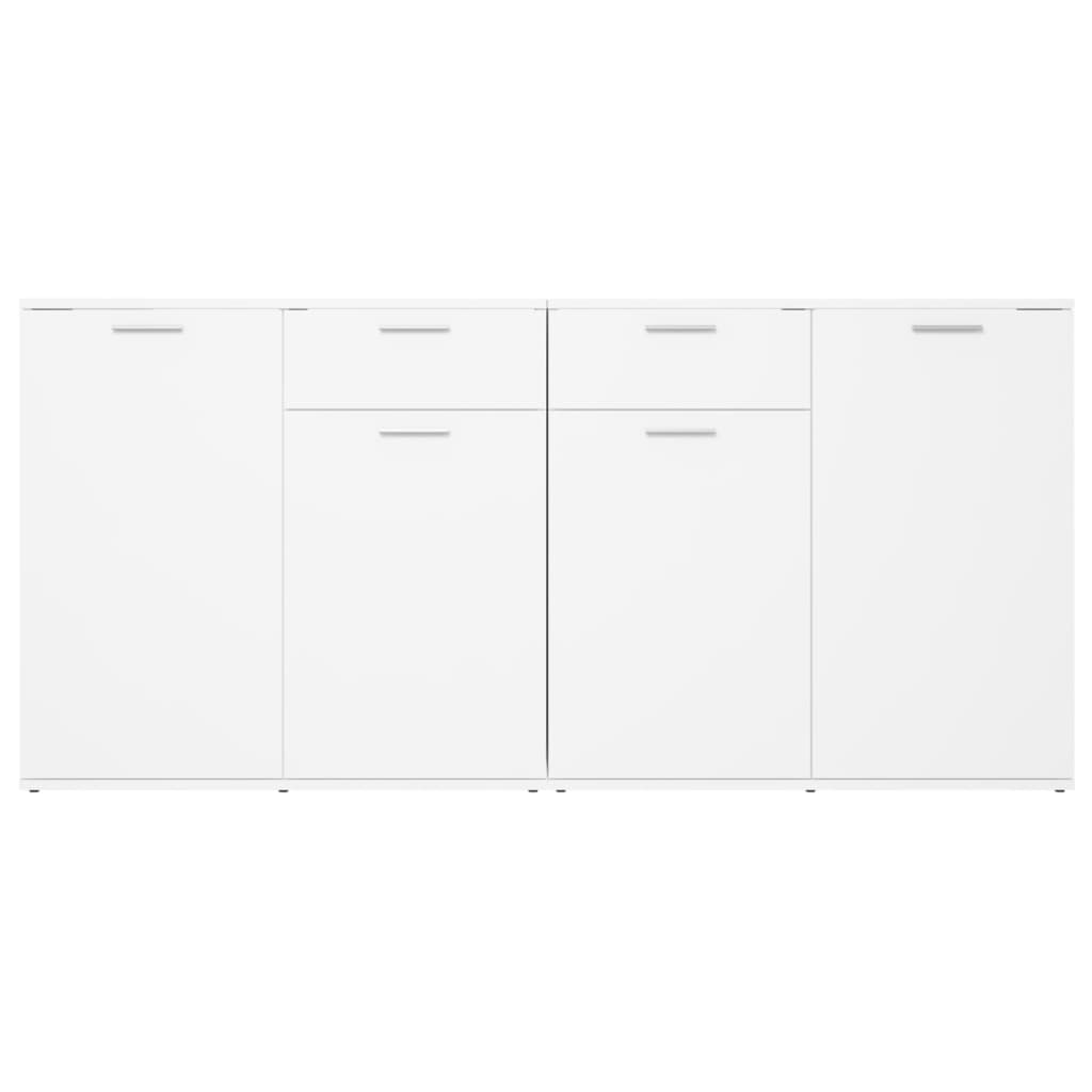 vidaXL Credenza Bianca 160x36x75 cm in Legno Multistrato