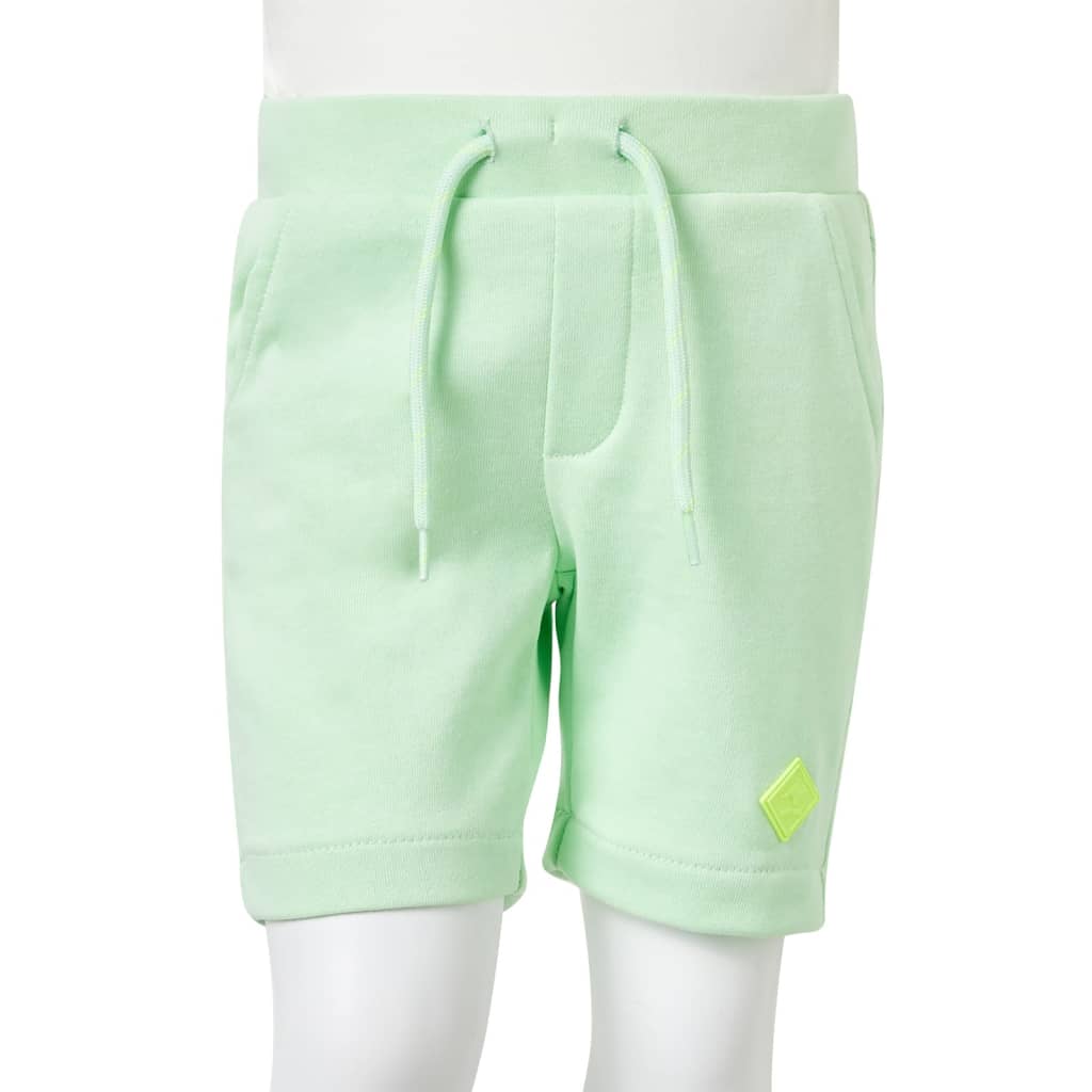 Pantaloncini per Bambini con Coulisse Verde Brillante 128