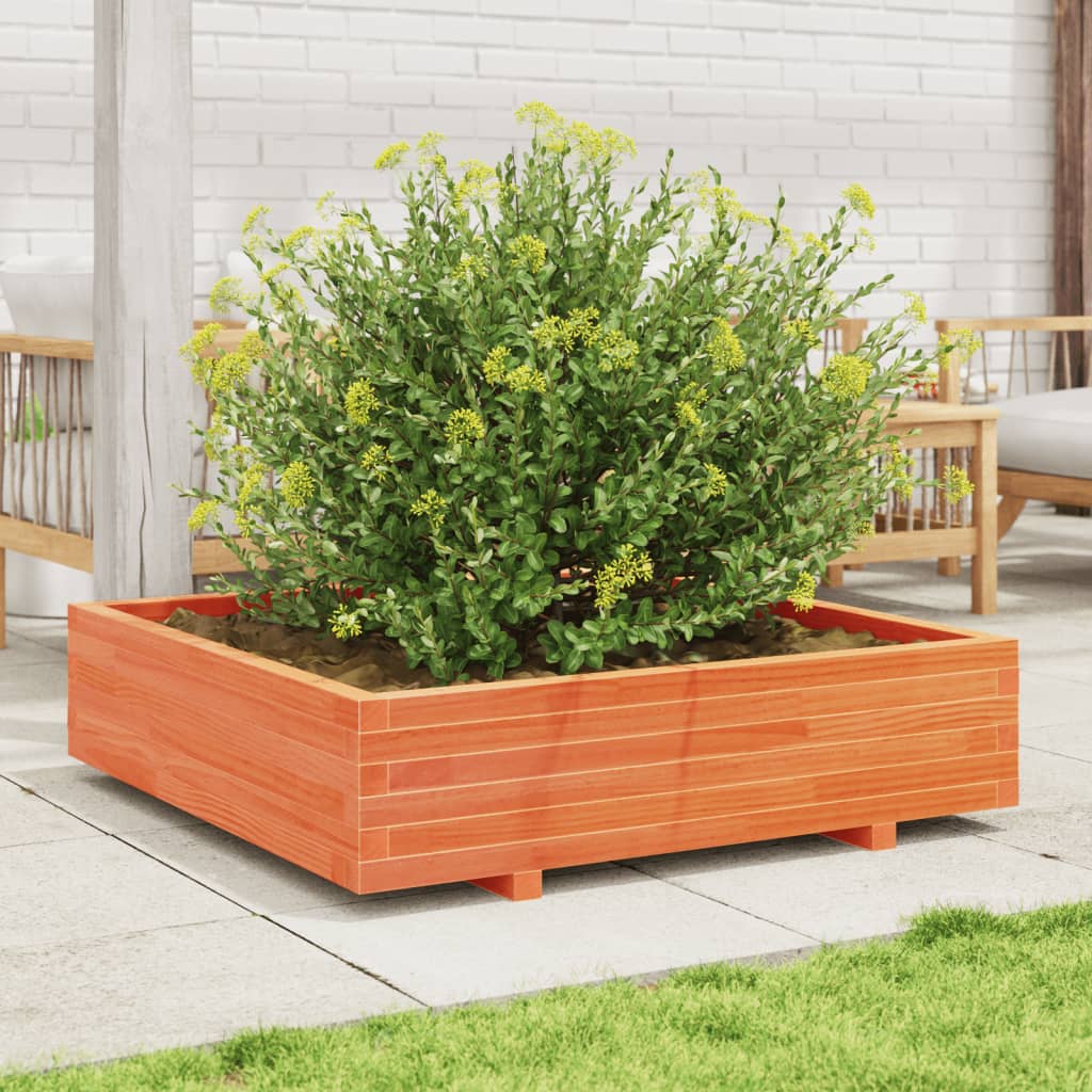 vidaXL Fioriera Giardino 100x100x26,5cm Legno Massello Pino