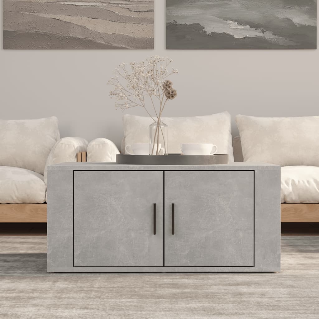 vidaXL Tavolino Salotto Grigio Cemento 80x50x36 cm Legno Multistrato