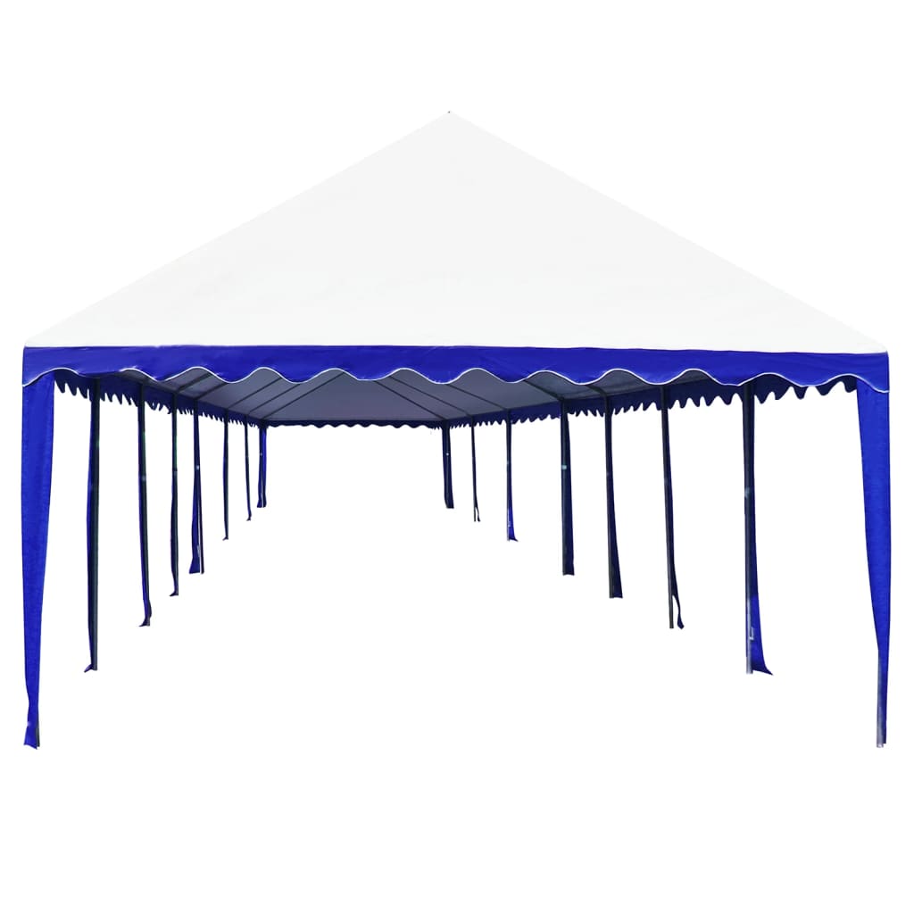 vidaXL Tessuto per Tenda 6x14 m Blu e Bianco