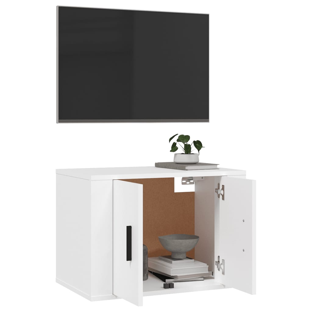 vidaXL Mobile Porta TV a Parete Bianco 57x34,5x40 cm