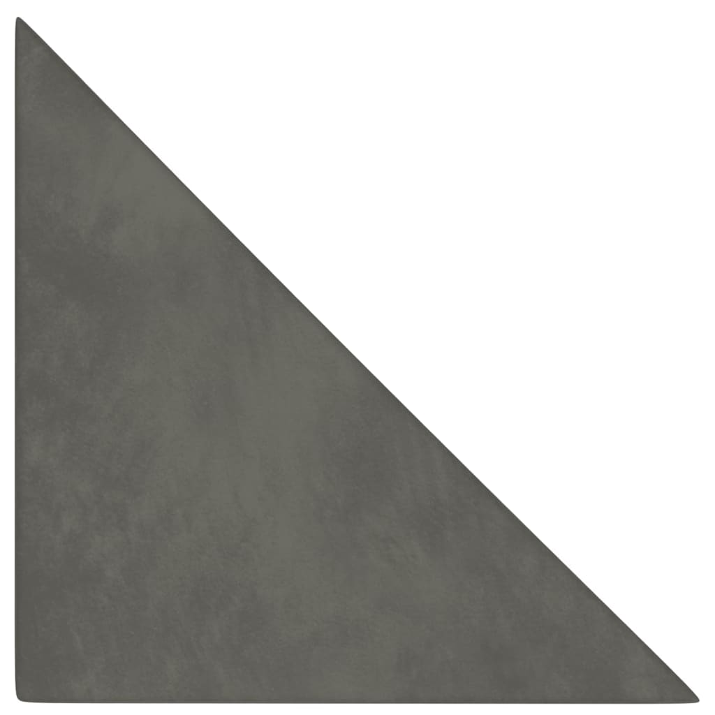 vidaXL Pannelli Murali 12 pz Grigio Scuro 30x30 cm in Velluto 0,54 m²