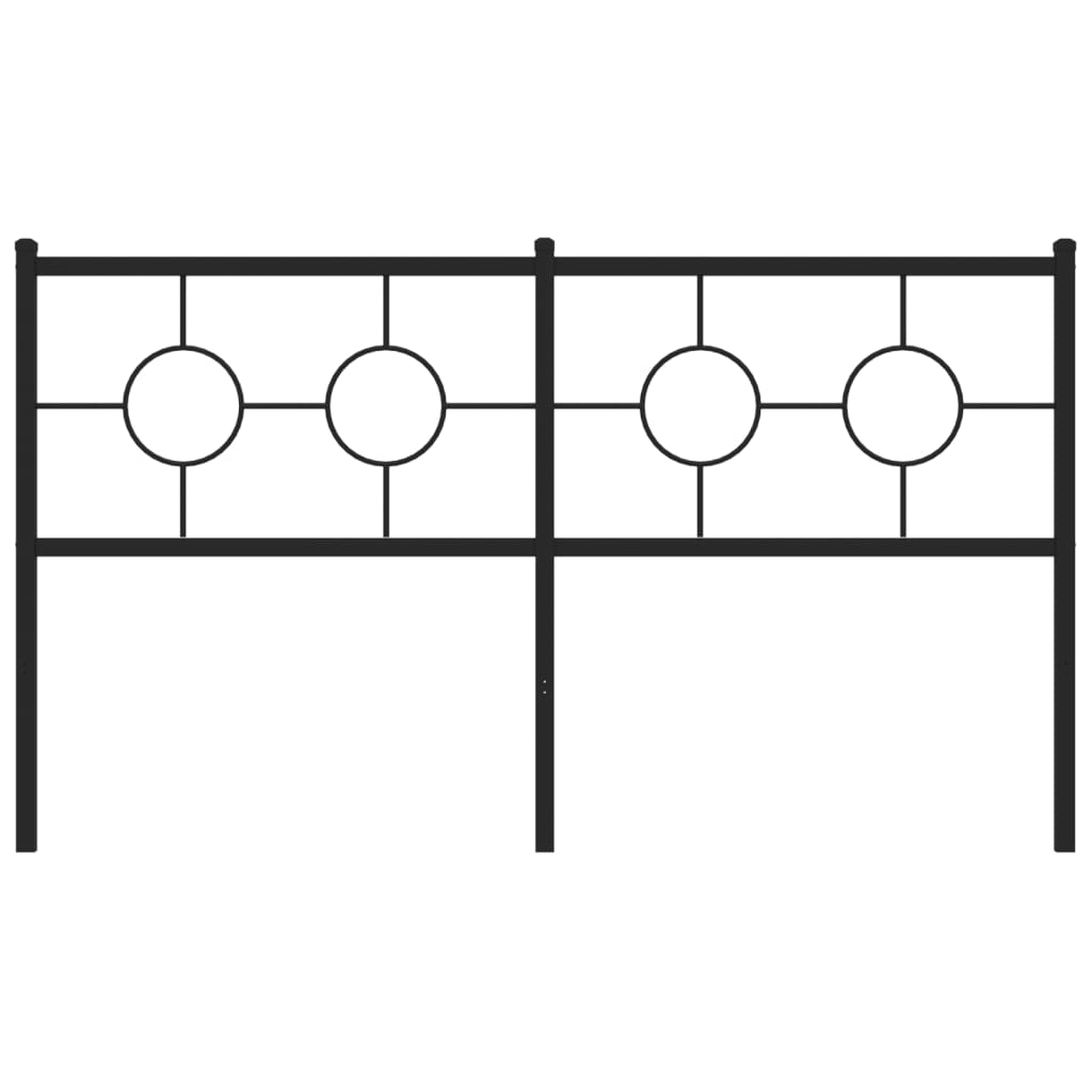 vidaXL Testiera in Metallo Nero 150 cm