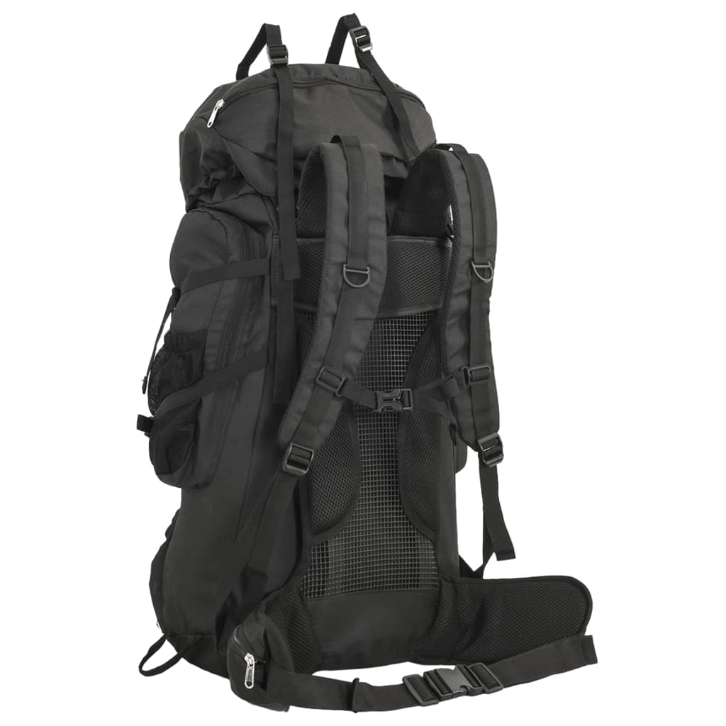 vidaXL Zaino da Trekking Nero 60 L in Tessuto Oxford