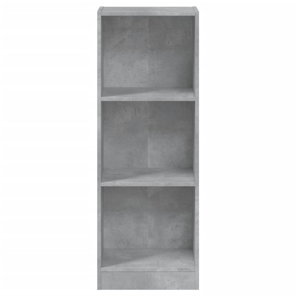 vidaXL Libreria a 3 Ripiani Cemento 40x24x109 cm in Legno Multistrato