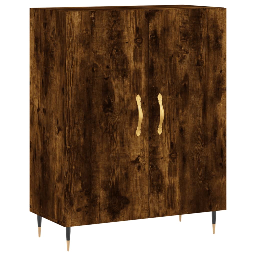 vidaXL Credenza Rovere Fumo 69,5x34x180 cm in Legno Multistrato