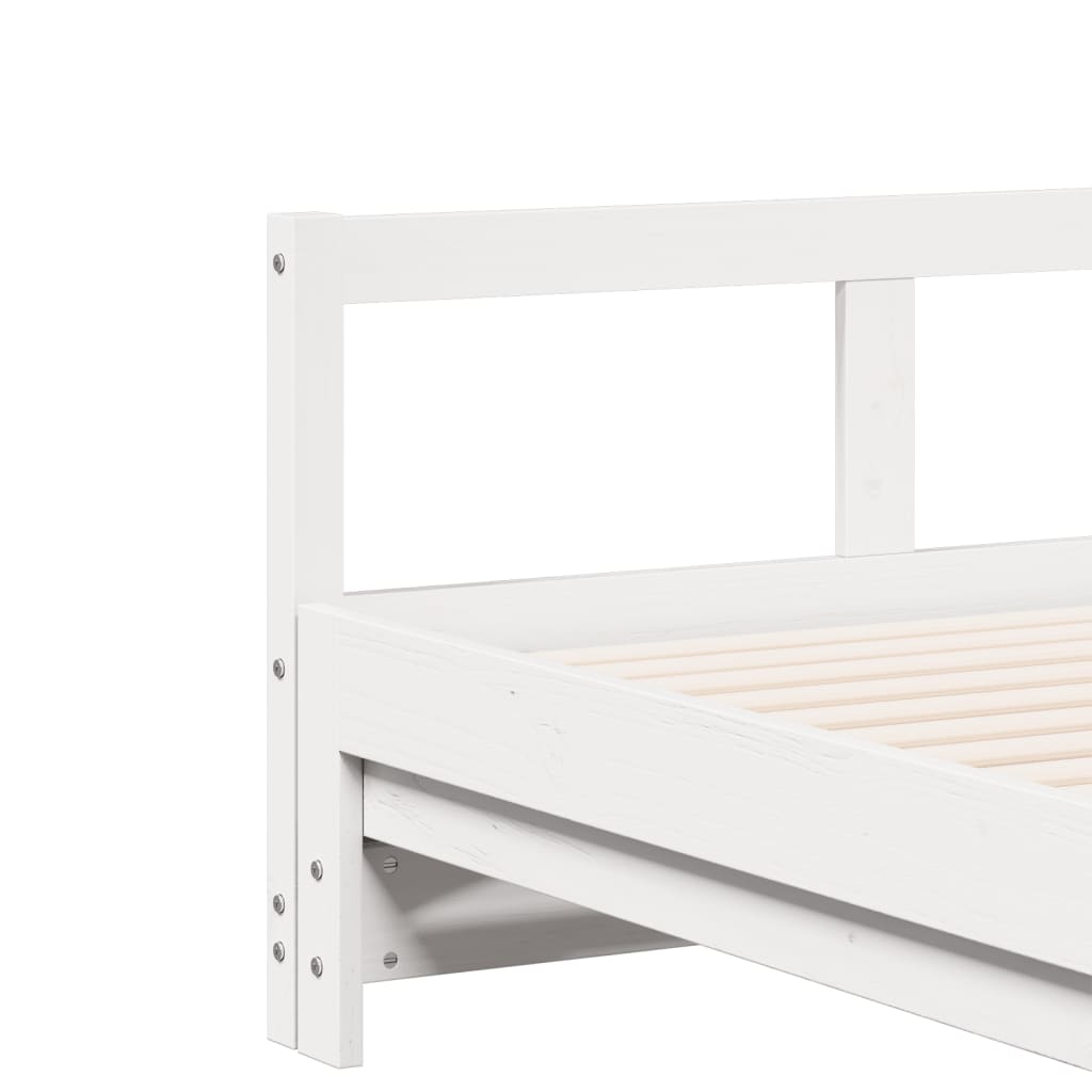 vidaXL Dormeuse senza Materasso Bianca 80x200 cm Legno Massello Pino