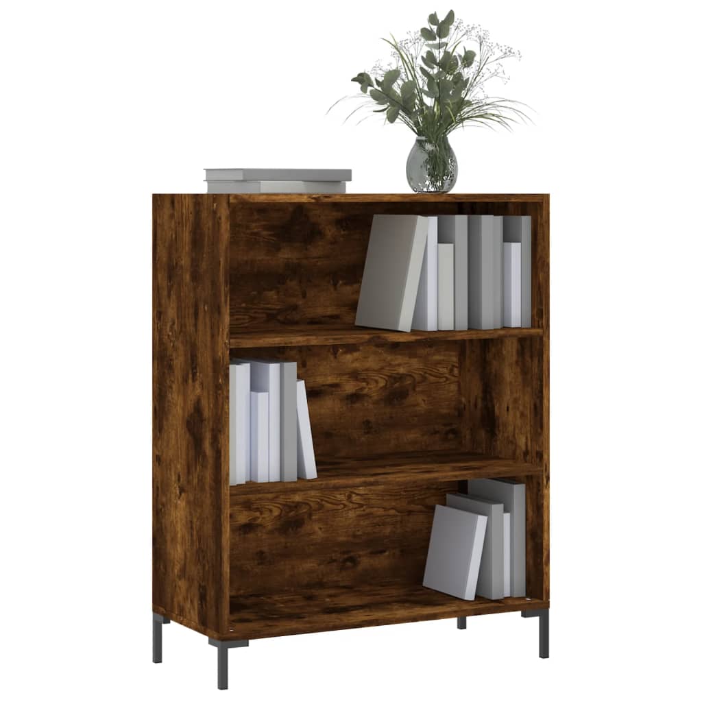 vidaXL Libreria Rovere Fumo 69,5x32,5x90 cm in Legno Multistrato