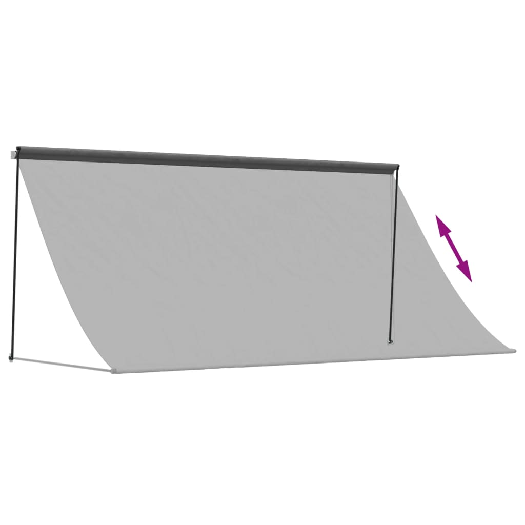 vidaXL Tenda da Sole Retrattile Antracite 300x150 cm Tessuto e Acciaio