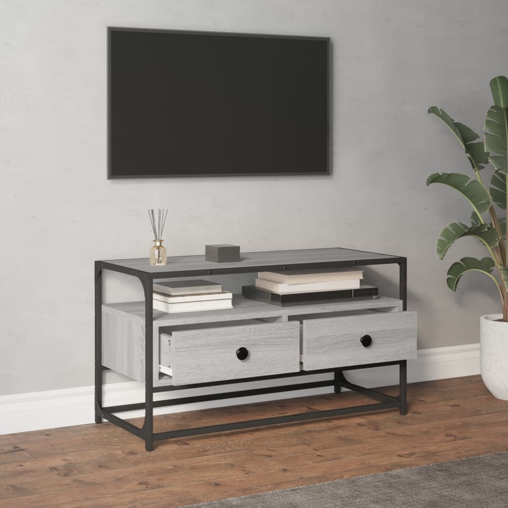 vidaXL Mobile Porta TV Grigio Sonoma 80x35x45 cm in Legno Multistrato