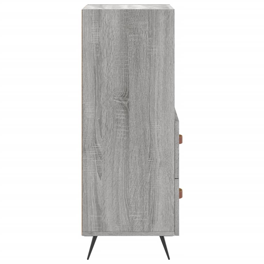 vidaXL Credenza Grigio Sonoma 34,5x34x90 cm in Legno Multistrato