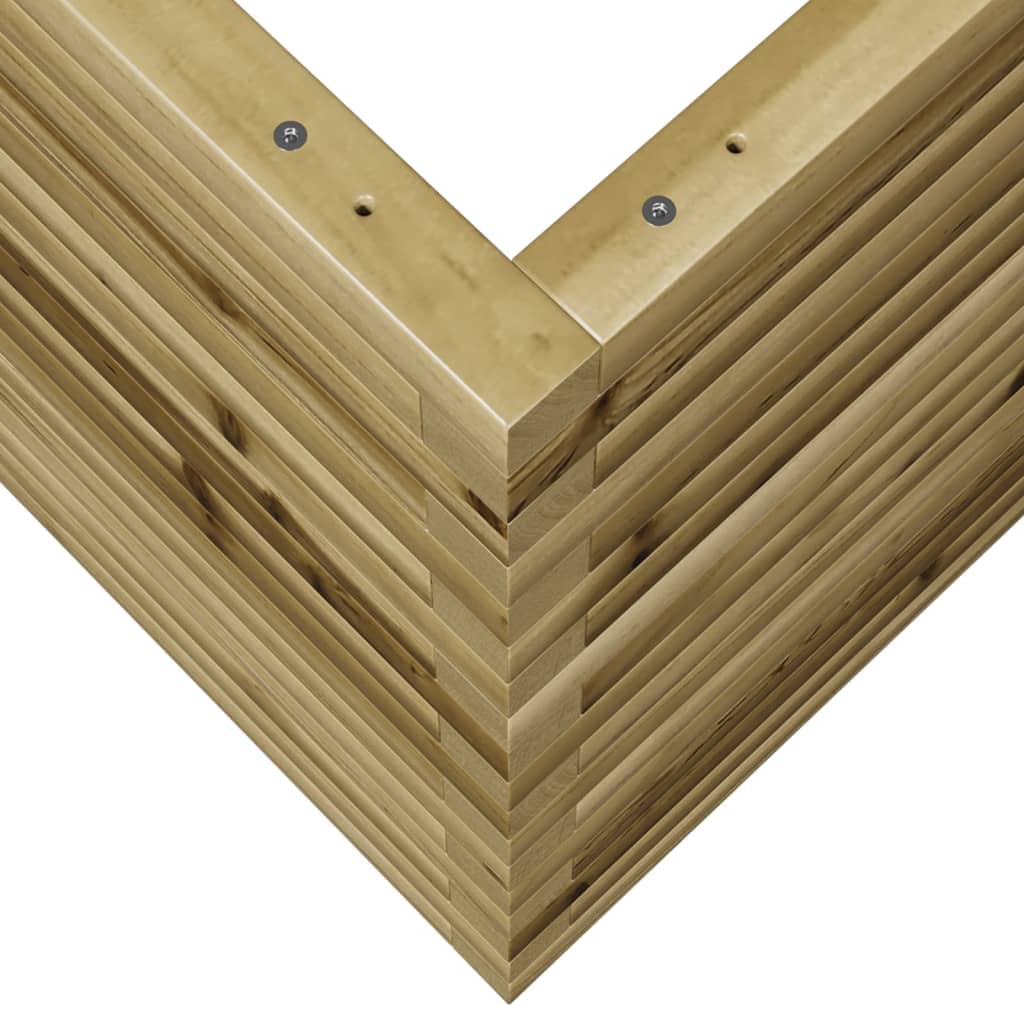 vidaXL Fioriera da Giardino 80x80x68,5 cm in Legno di Pino Impregnato