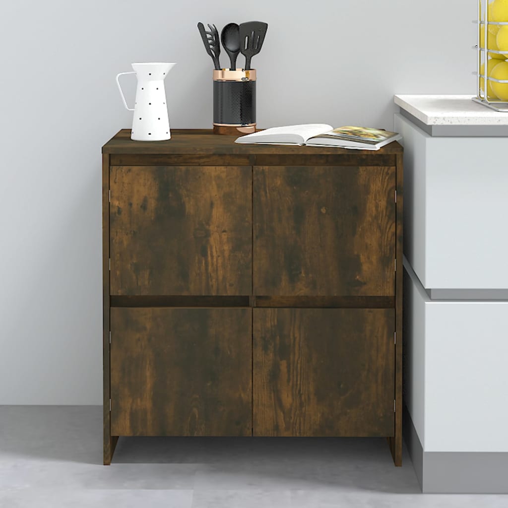 vidaXL Credenza Rovere Fumo 70x41x75 cm in Truciolato