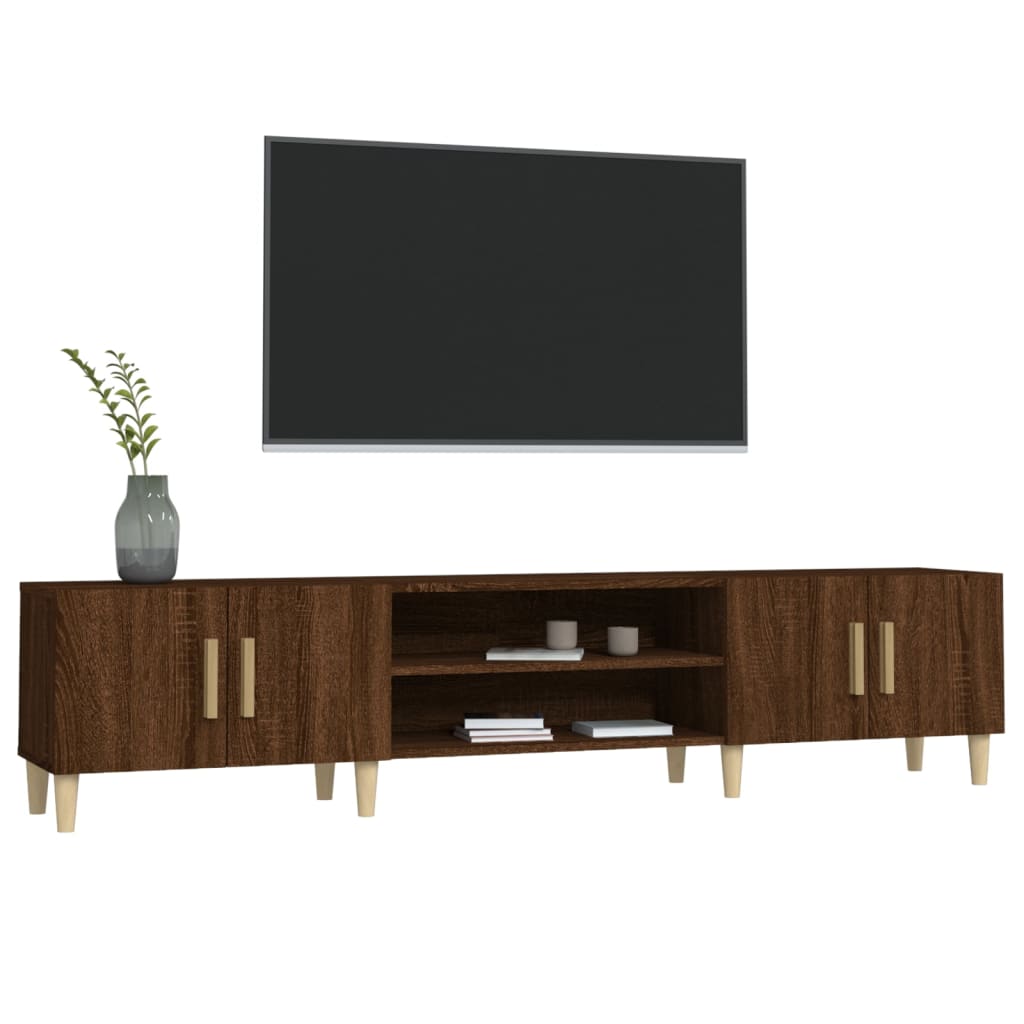 vidaXL Mobile TV Rovere Marrone 180x31,5x40 cm in Legno Multistrato