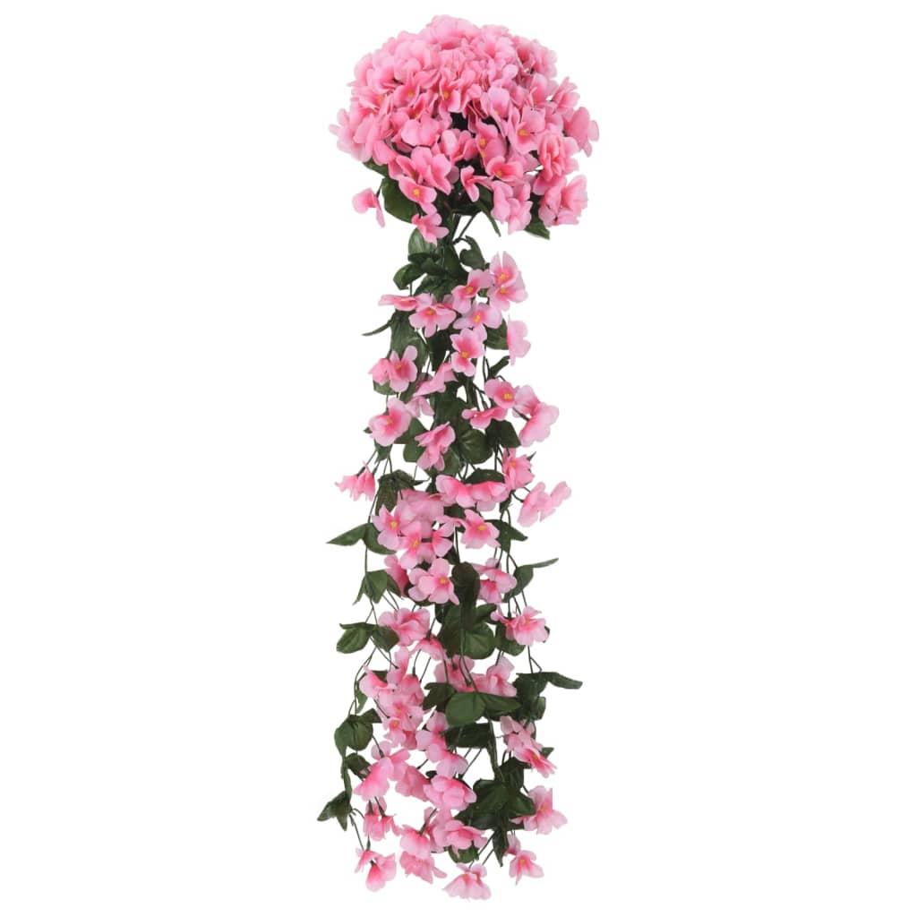 vidaXL Ghirlande Fiori Artificiali Natale 3 pz Rosa 85 cm