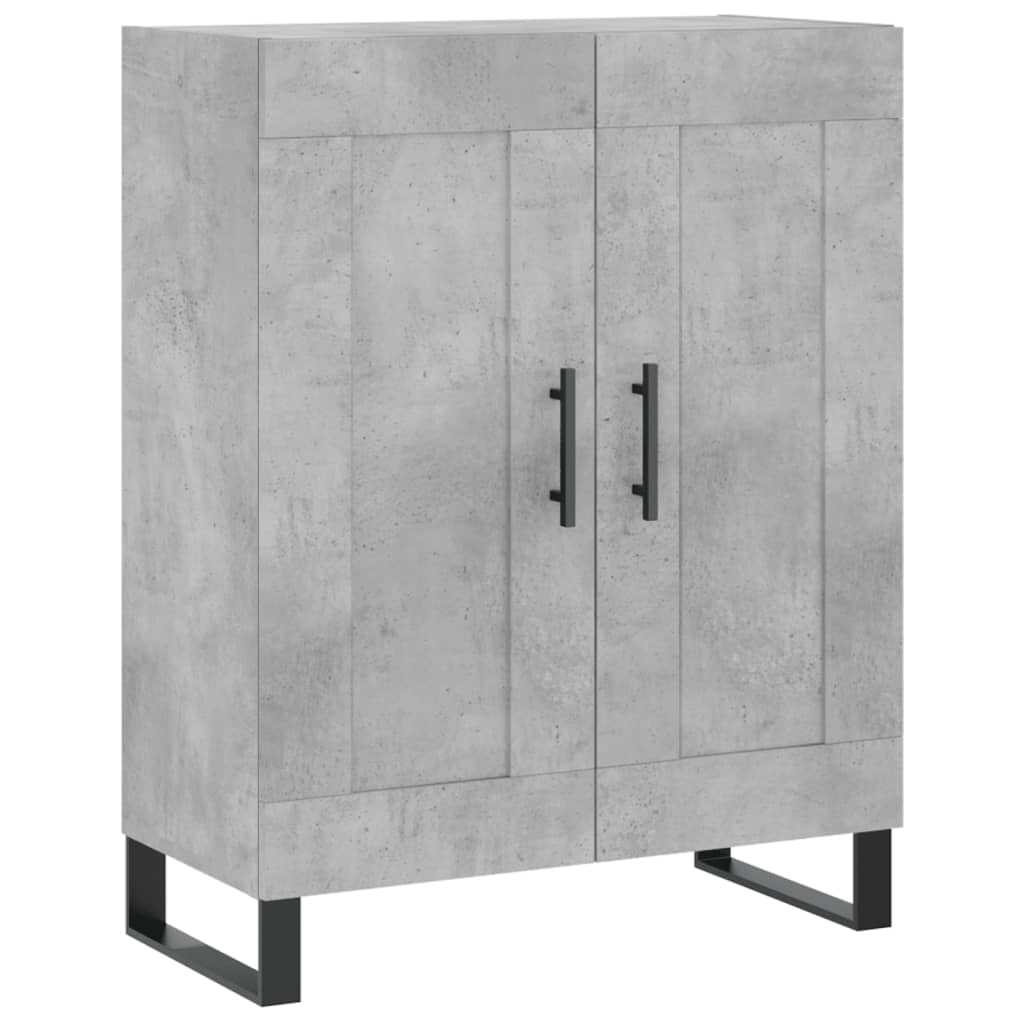 vidaXL Credenza Grigio Cemento 69,5x34x180 cm in Legno Multistrato