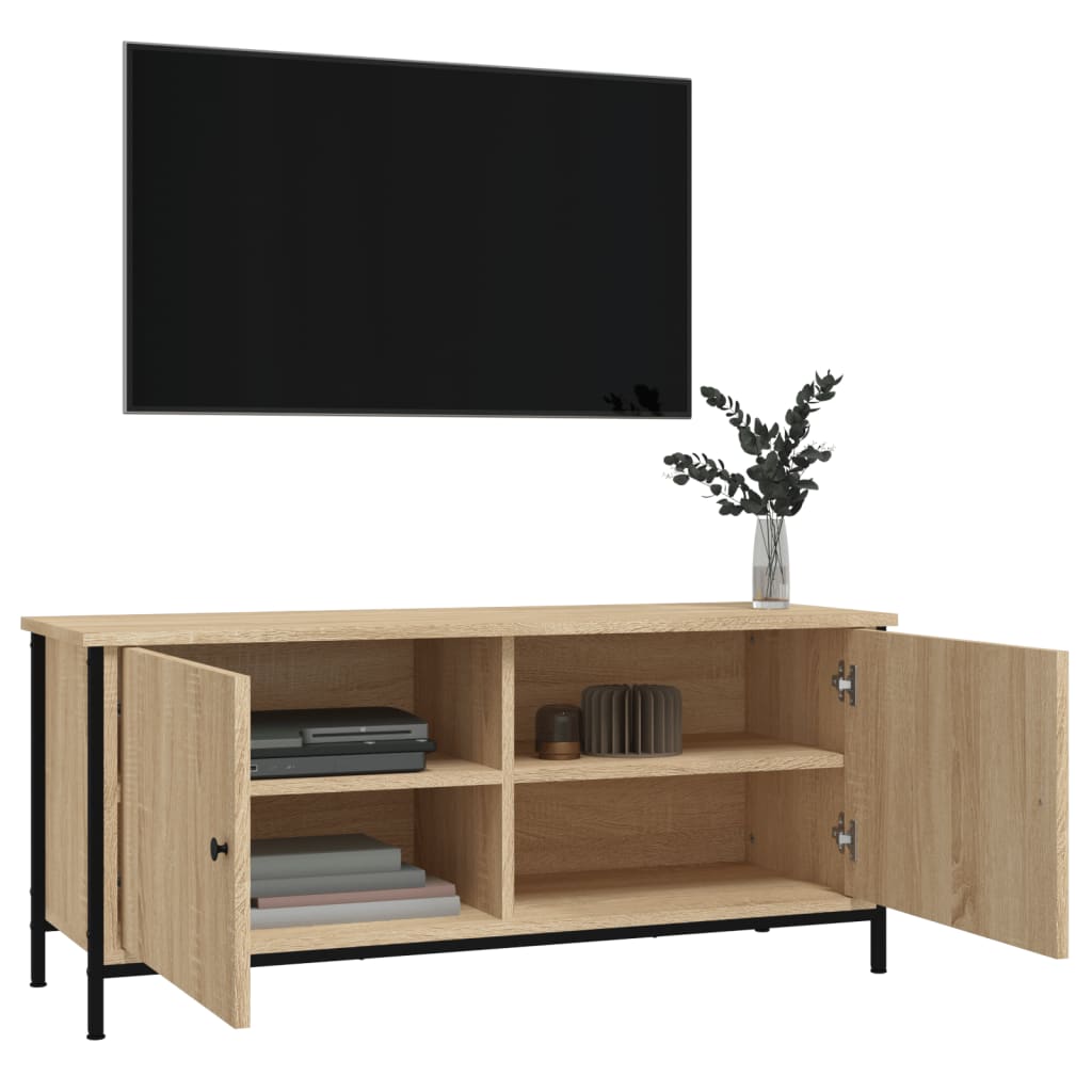 vidaXL Mobile TV con Ante Rovere Sonoma 102x35x45 cm Legno Multistrato