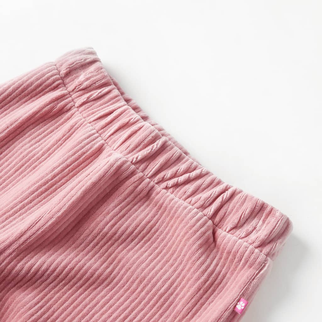 Pantaloni per Bambini in Velluto a Coste Rosa Chiaro 116