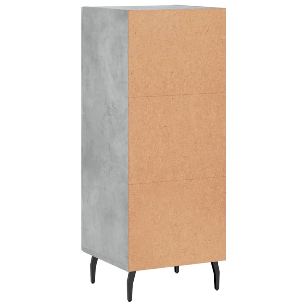 vidaXL Credenza Grigio Cemento 34,5x34x90 cm in Legno Multistrato