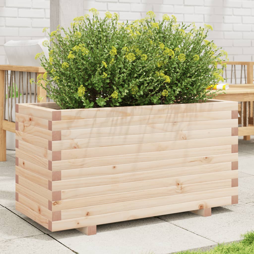 vidaXL Fioriera da Giardino 90x40x49,5 cm in Legno Massello di Pino