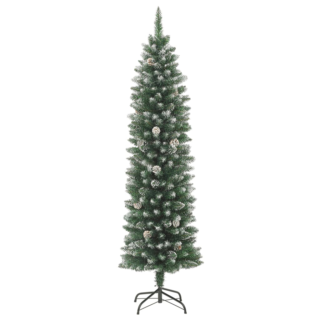 vidaXL Albero di Natale Artificiale Sottile con Base 240 cm PVC