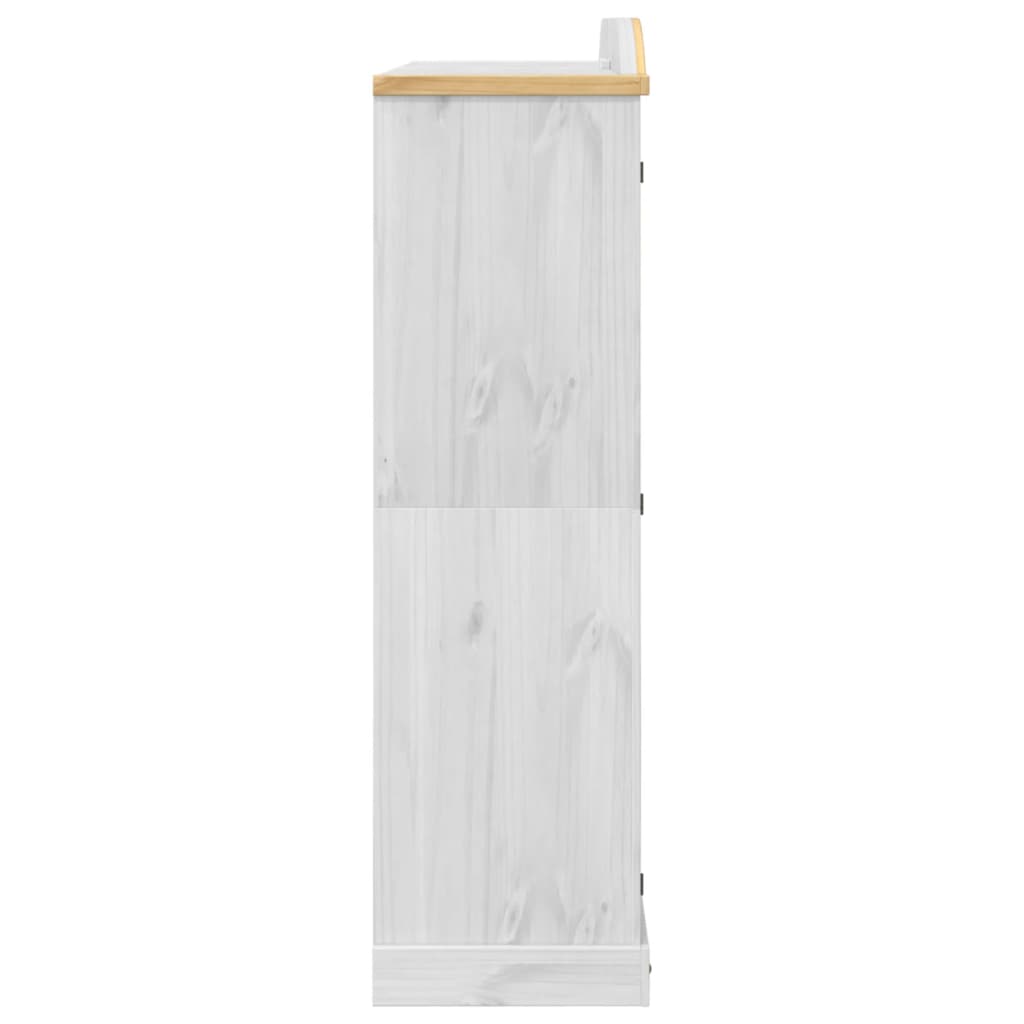 vidaXL Armadio Corona Bianco 194x52x186 cm in Legno Massello di Pino