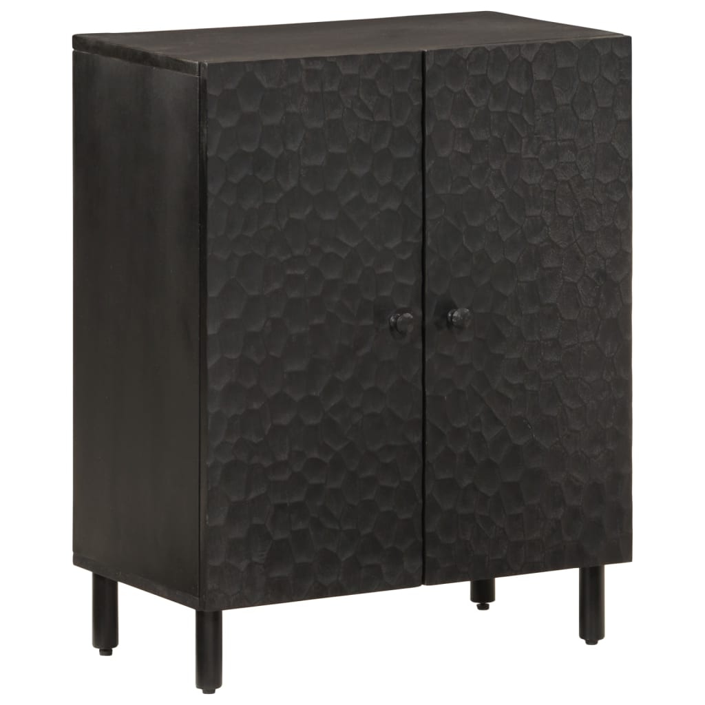 vidaXL Credenza Nera 60x33x75 cm in Legno Massello di Mango