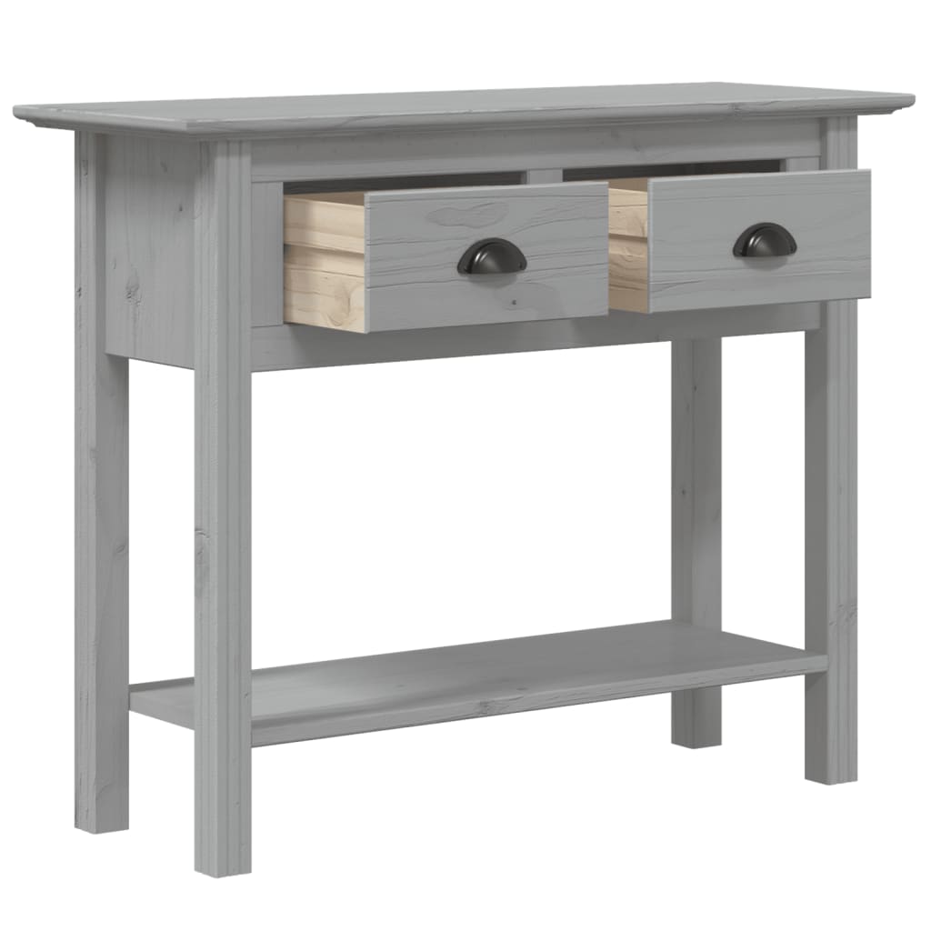 vidaXL Tavolo Consolle BODO 91x35x74 cm Legno Massello Pino Grigio