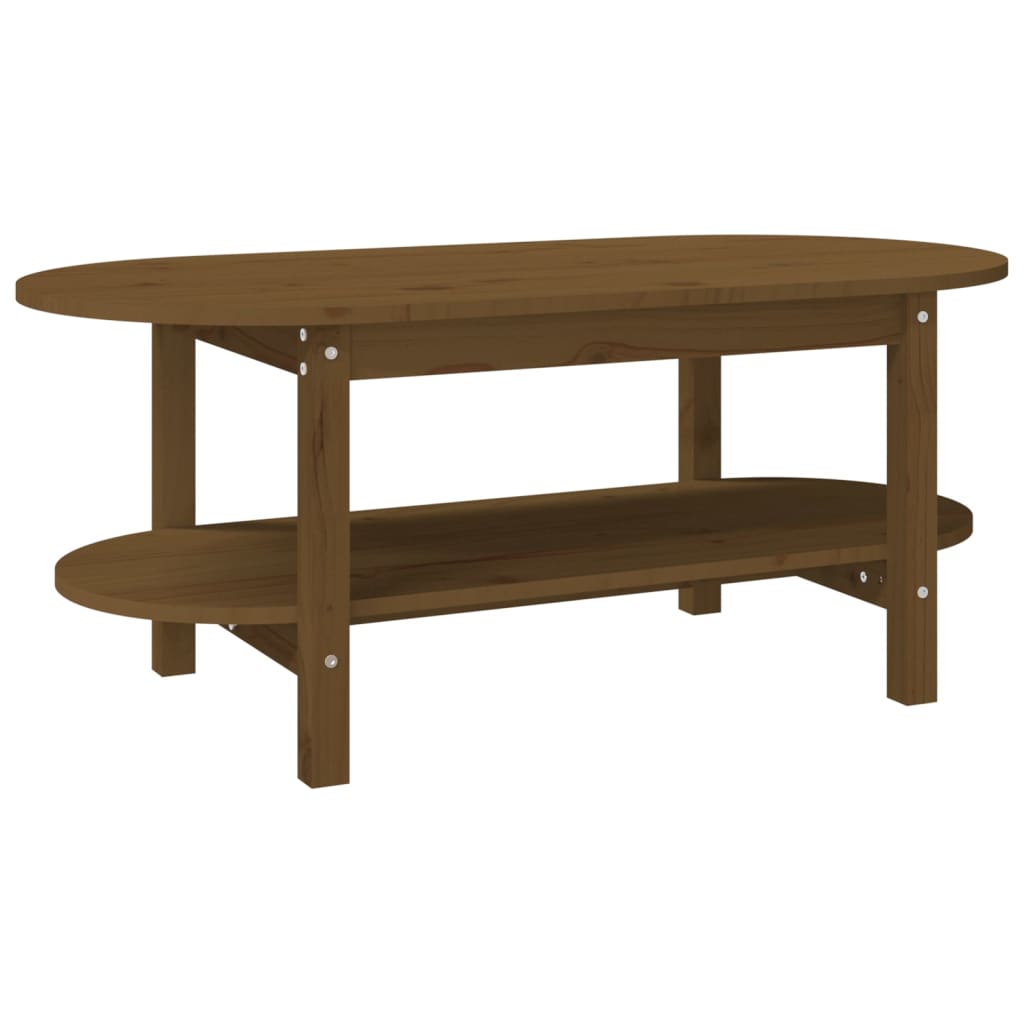 vidaXL Tavolino da Salotto Ambra 110x55x45 cm Legno Massello di Pino