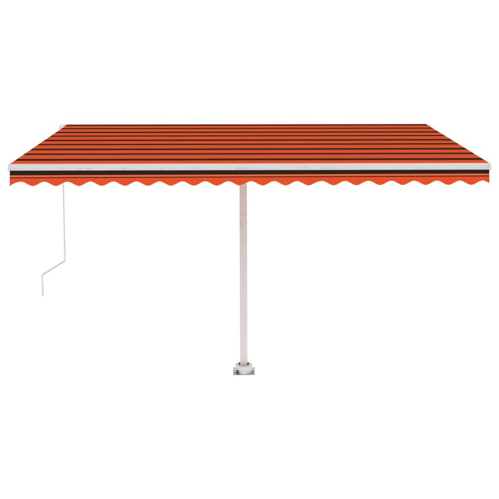 vidaXL Tenda da Sole Autoportante Manuale 450x350cm Arancione Marrone