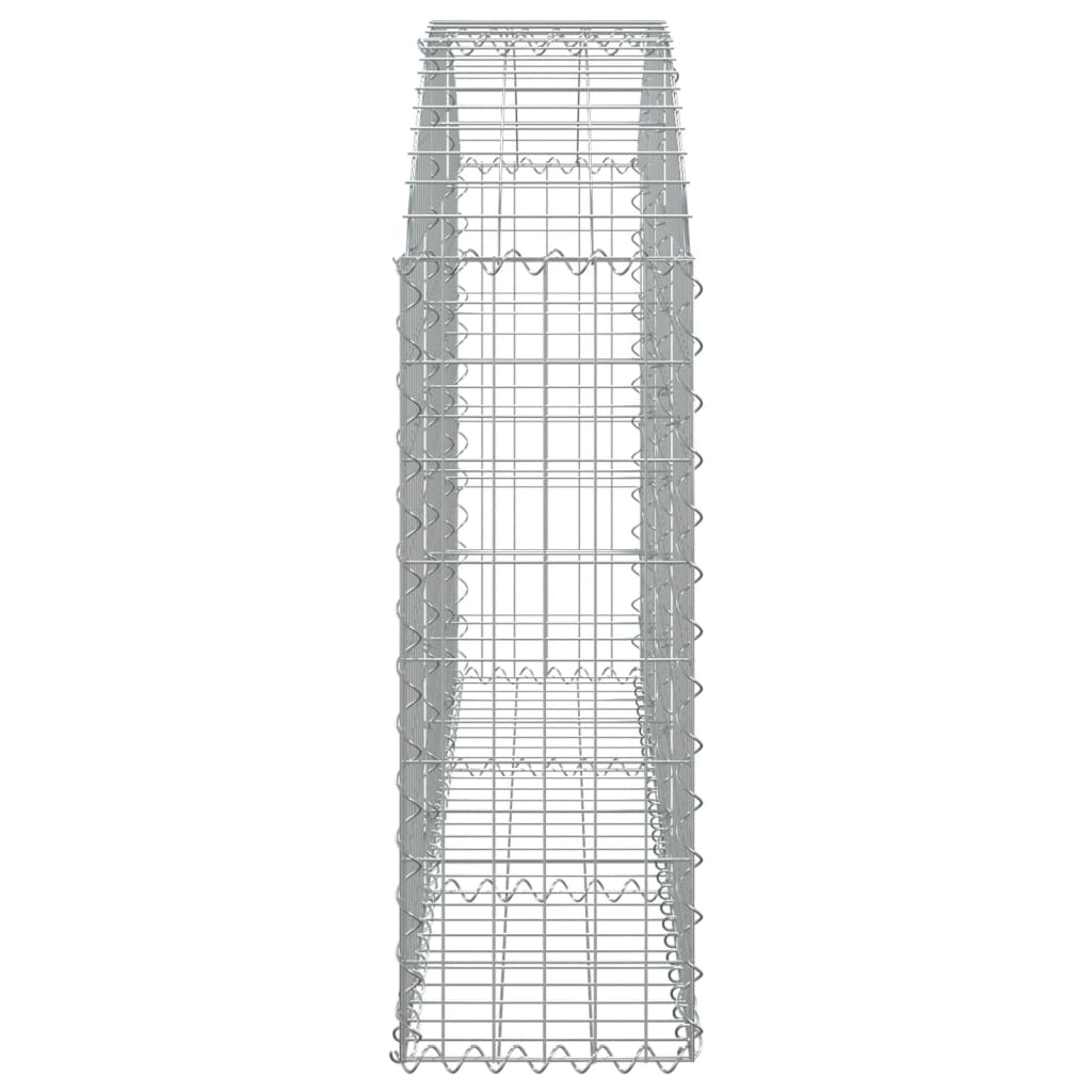 vidaXL Cesto Gabbione ad Arco 150x30x80/100 cm Ferro Zincato