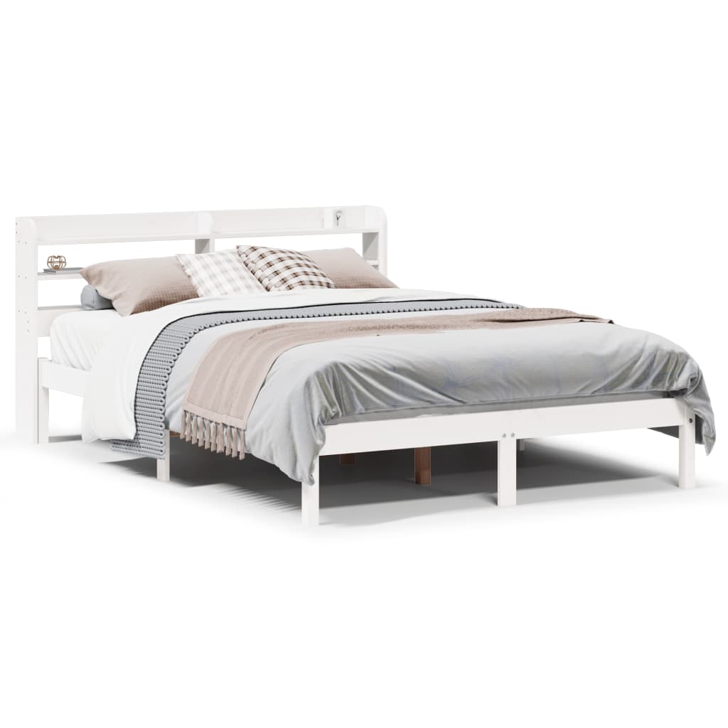 vidaXL Letto senza Materasso Bianco 120x190 cm Legno Massello di Pino