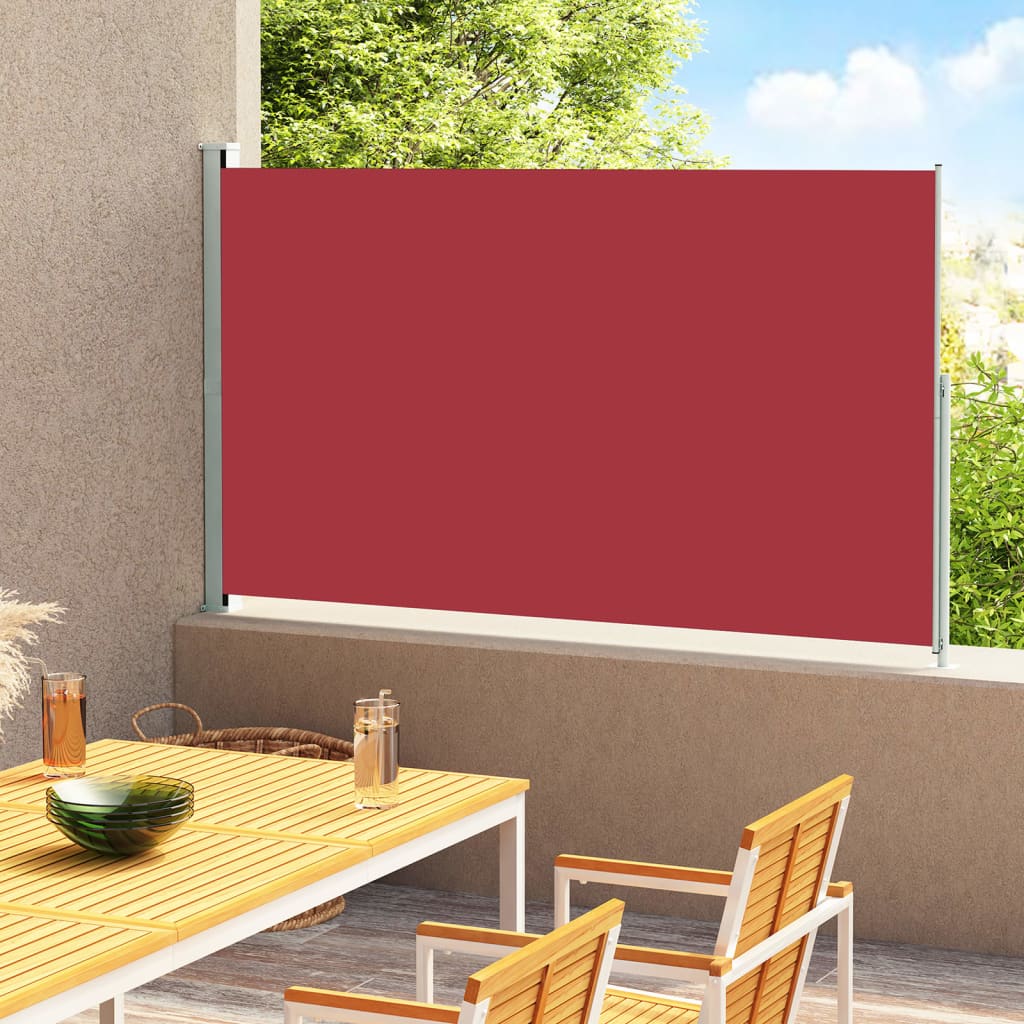 vidaXL Tenda Laterale Retrattile per Patio 180x300 cm Rossa