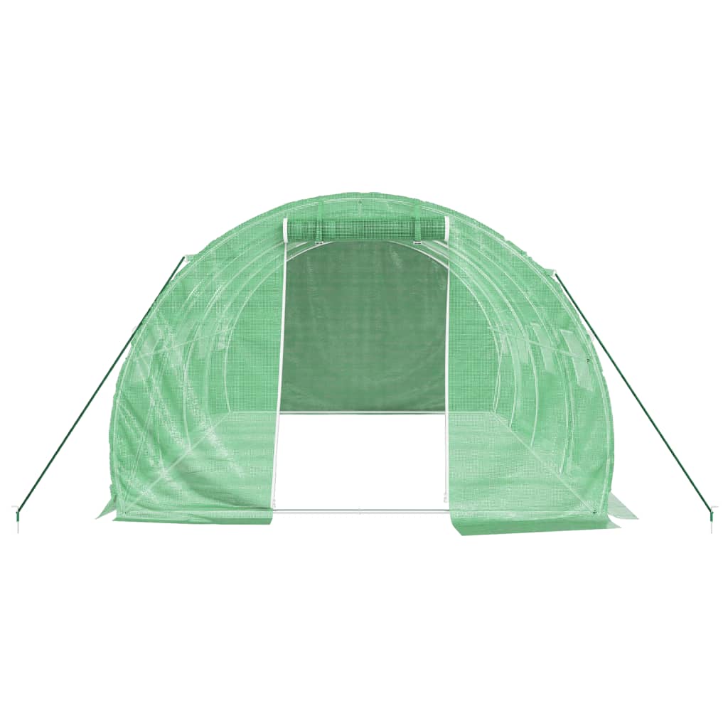 vidaXL Serra con Telaio in Acciaio Verde 12 m² 4x3x2 m